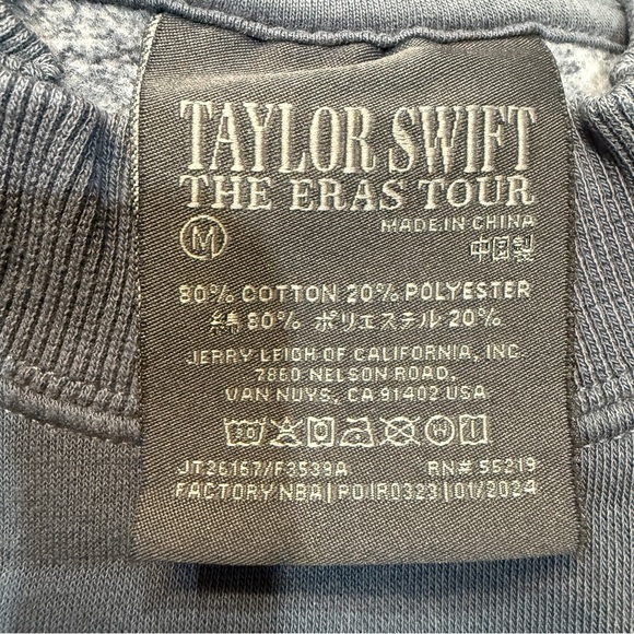 Taylor Swift | The Eras International Tour Washed Blue Hoodie | New - Picture 5 of 6